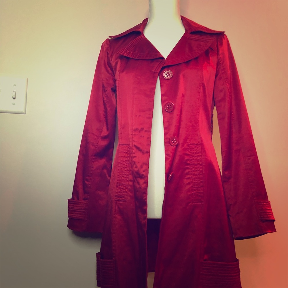 Red Button Down Coat - image 1